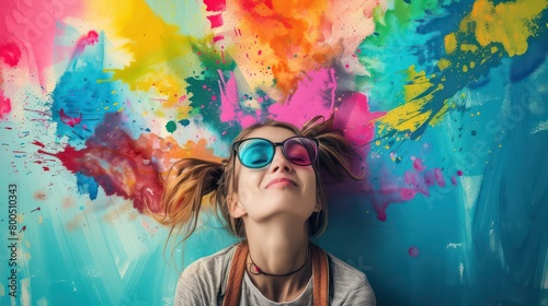 artistic colorful wallpaper symbolizing a vibrant and funny creativity
