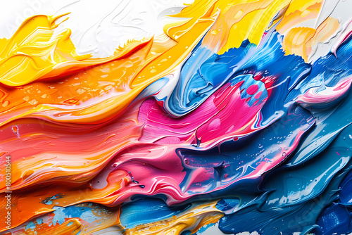 pouring paint abstract colorful oil paints art illustration