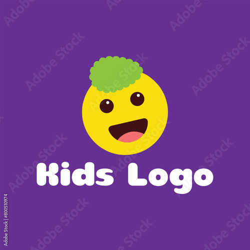 kids logo design vector