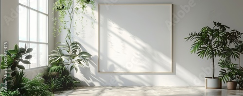 Scandinavian Interior Design Background. Stylish Frame Mockup. Generative AI.