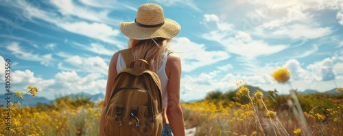 carefree travel woman outdoors