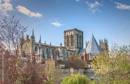 York Minster over rooftops. photo