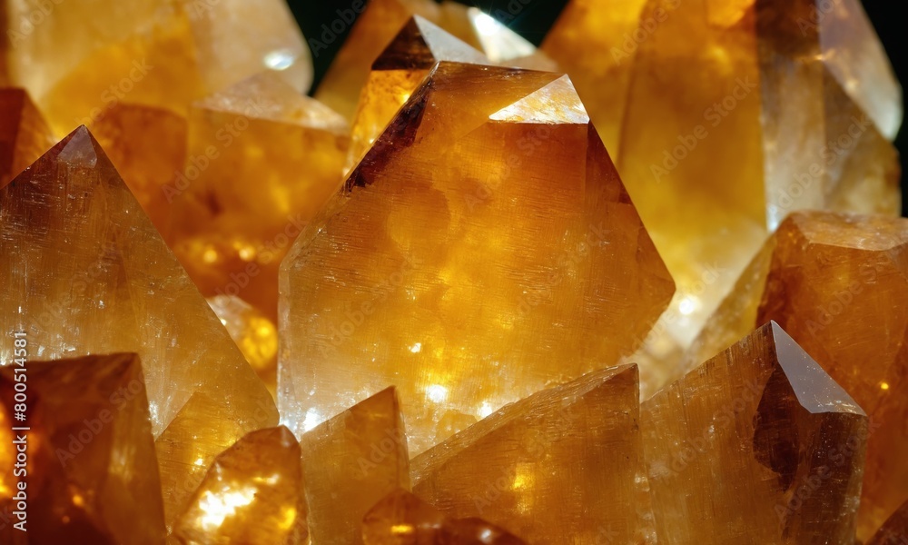 Close-up of a group of quartz crystals Close-up of a group of quartz crystals
