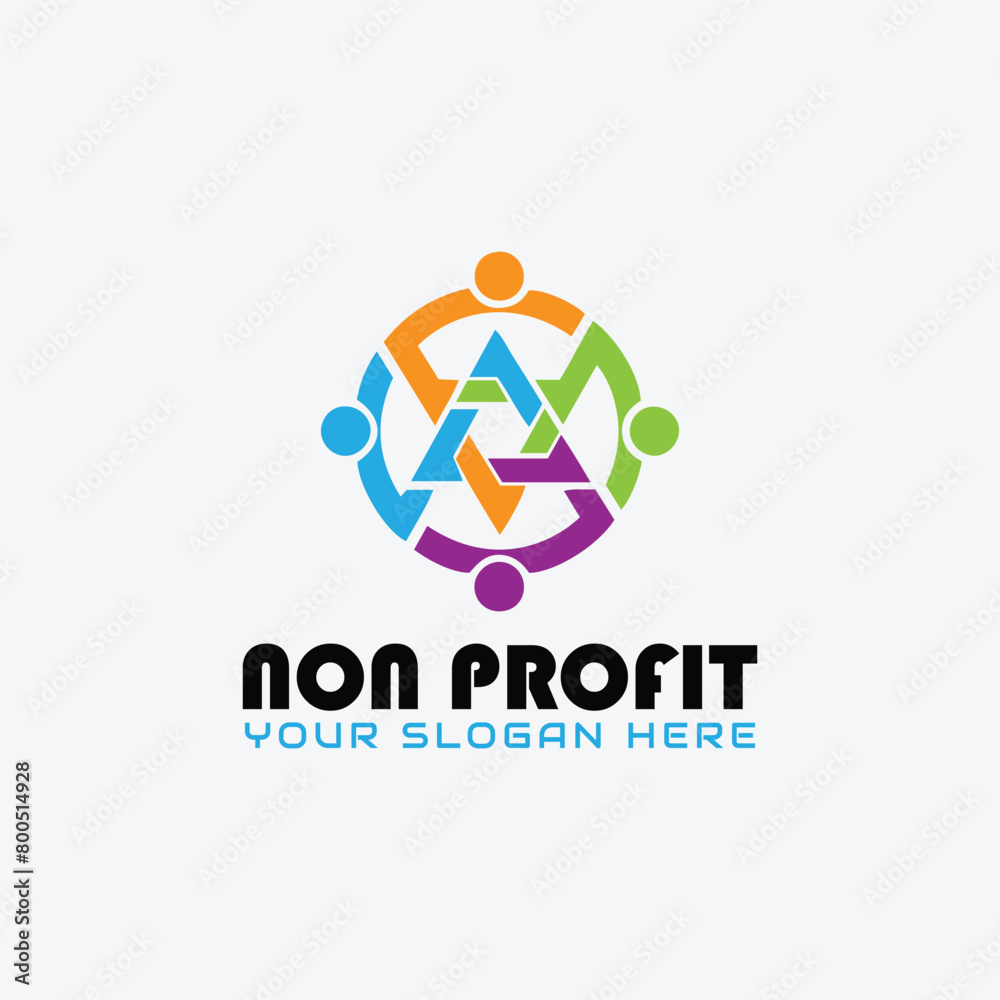 non profit charity logo design vector non profit charity logo design vector