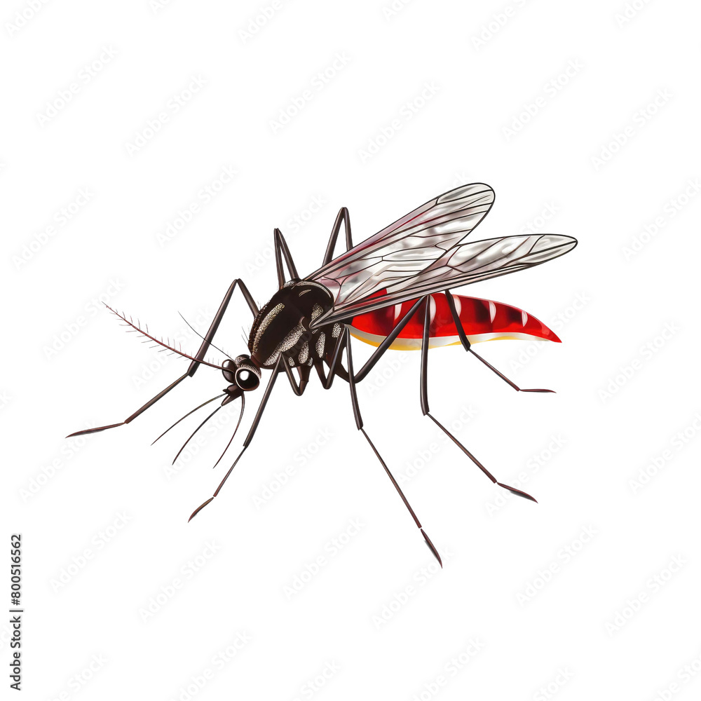 Aedes mosquitoes are vectors of malaria on a transparent background Aedes mosquitoes are vectors of malaria on a transparent background