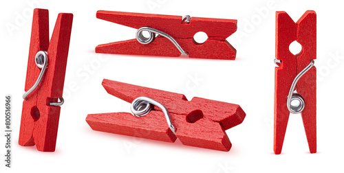 Set red clothespin