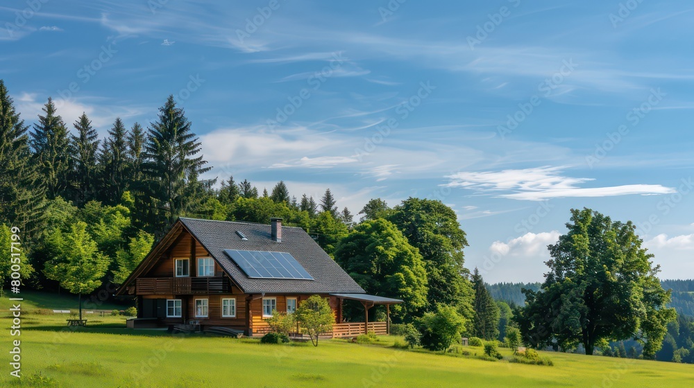 sustainable house, isolated in harmony with nature sustainable house, isolated in harmony with nature