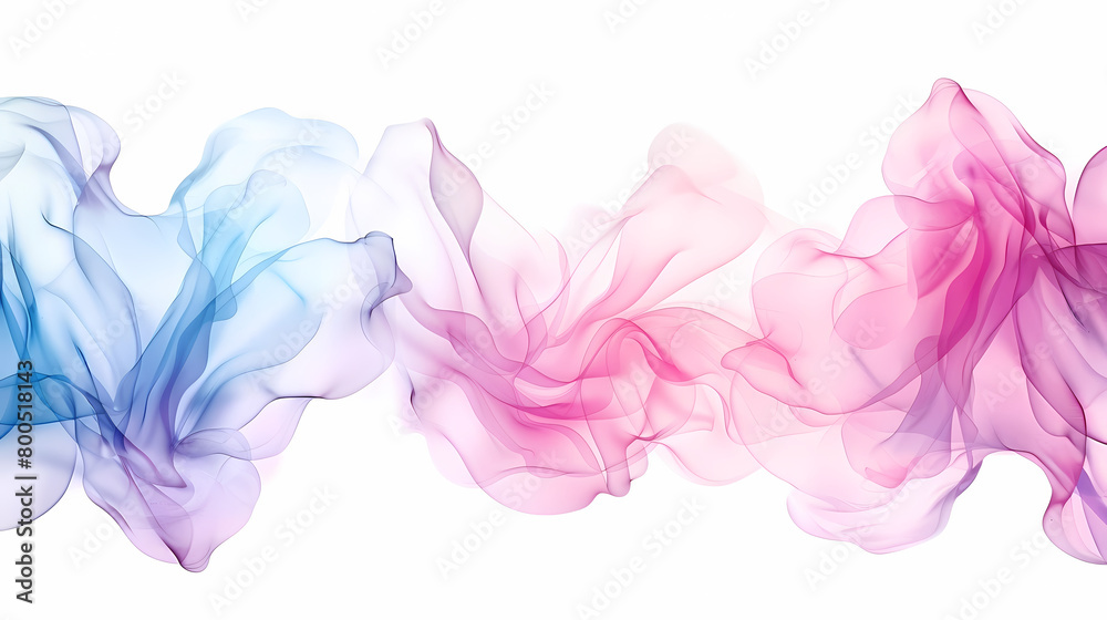 Vibrant Abstract Smoke Art in Pink and Blue Hues