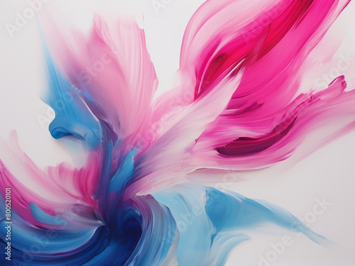 Pink and Blue Brushstrokes 