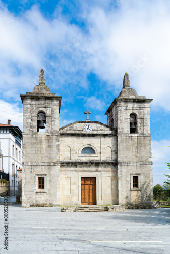 Front view of the church of Santa María de Colombres. Ribadedeva - Asturias photo