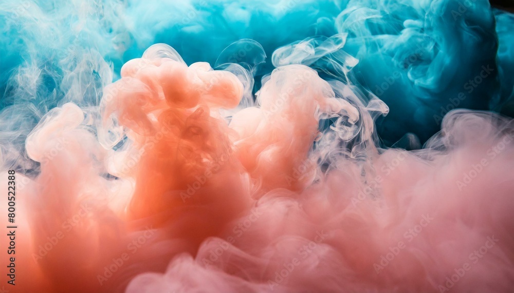 Ethereal Smoke Plumes in Blue and Peach