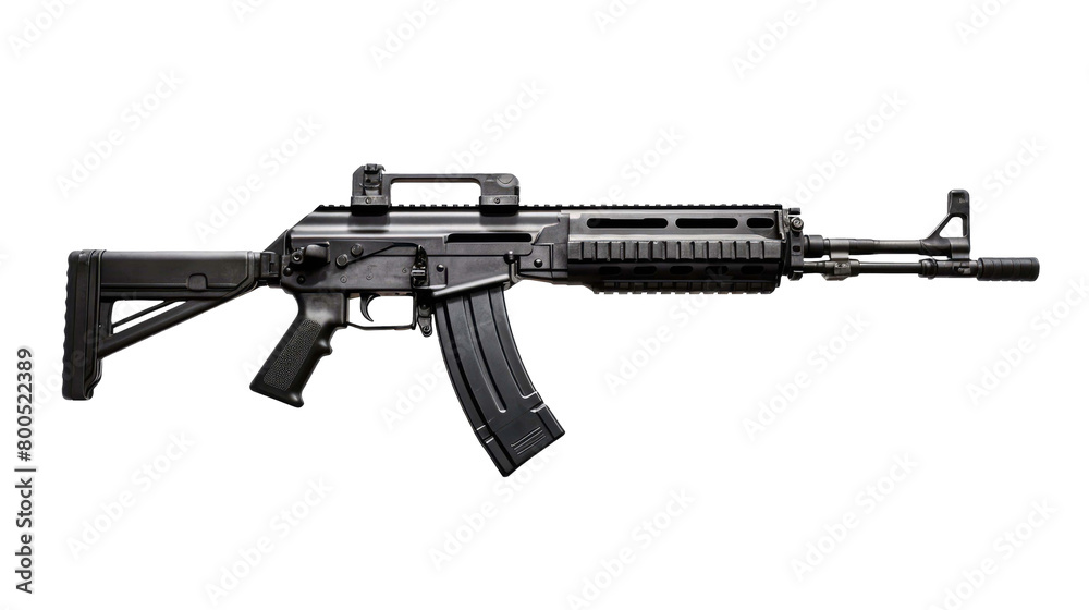 Assault rifle isolated on a transparent background Assault rifle isolated on a transparent background
