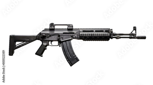 Assault rifle isolated on a transparent background