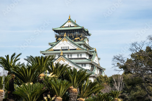 Osaka Castle in Osaka Castle Park, Osaka, Japan photo