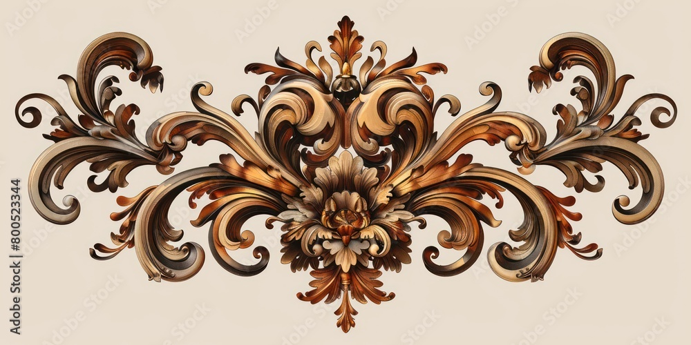 ornamental intricate flourish frame design in gold and brown ornamental intricate flourish frame design in gold and brown