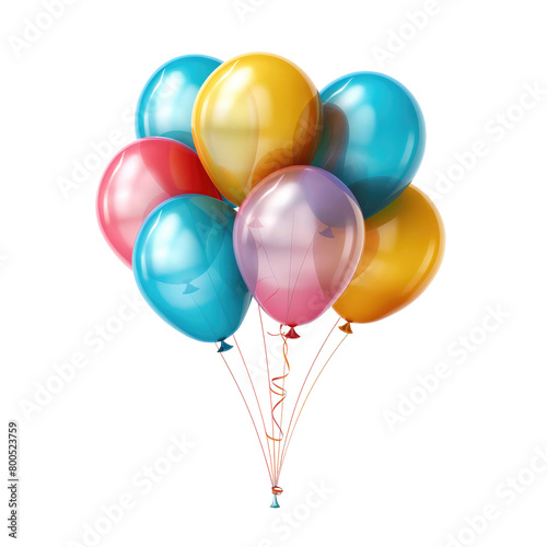 balloons isolated on a transparent background