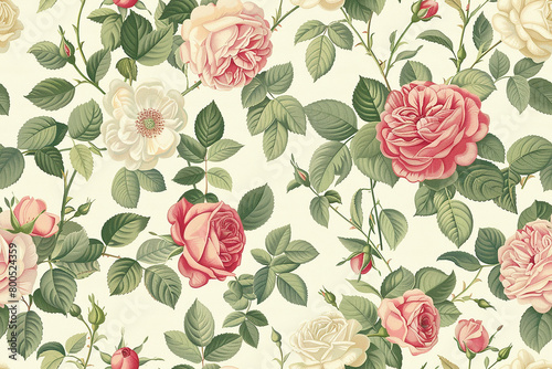 rose pattern on a vintage background