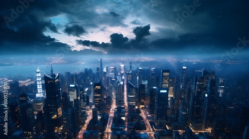 Wallpaper Mural  Embark on a visual journey through Connected Earth, where the fusion of digital elements, precision location pins, flowing data, and the vibrancy of a smart city converge to create a captivating scen Torontodigital.ca