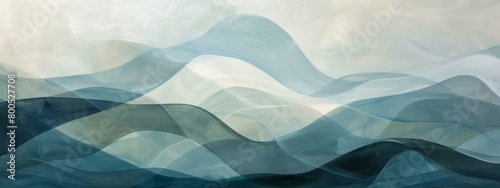 Blue Wave Symphony: A vibrant illustration blending shades of blue, depicting fluid waves dancing across an abstract backdrop, evoking a sense of movement and serenity photo