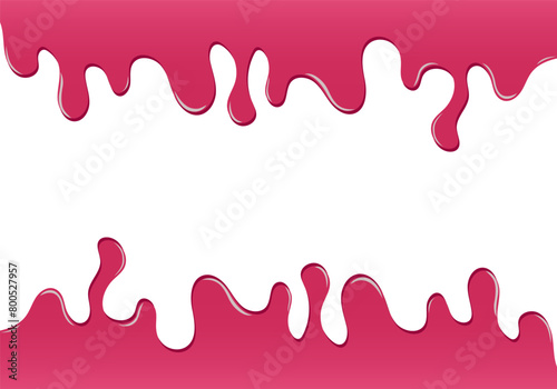Seamless melted pink chocolate background or illustration on white background. Suitable for festive products