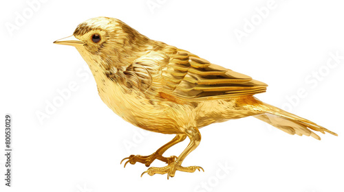 bird made of gold on a transparent background