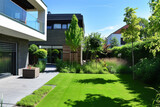 Luxurious Duplex Home with Manicured Garden and Modern Design