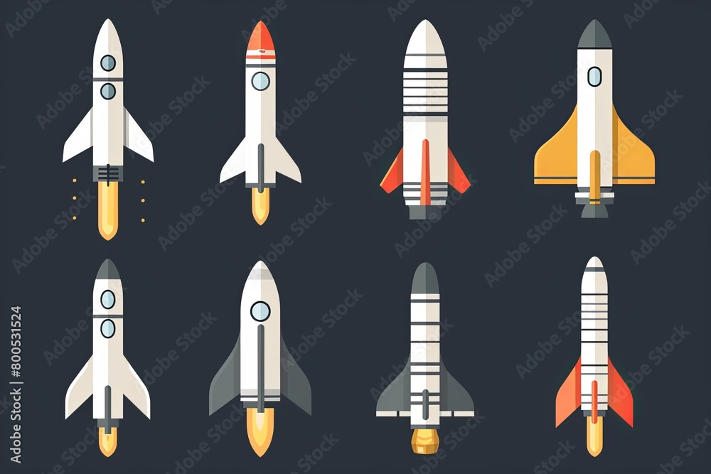 Aerospace Icons: Elevating Business Investment with Rocket and Aeronautic Symbolism
