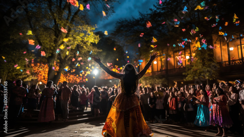 people dancing in the night