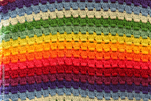 rainbow embroidery thread background photo