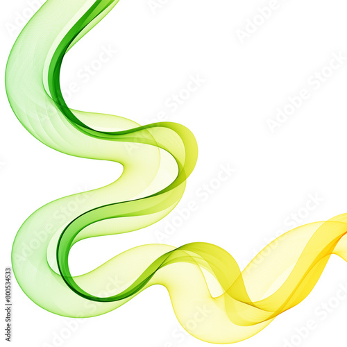 Yellow green wave. Vector layout for advertising, presentations and more. Wave pattern. Design element.