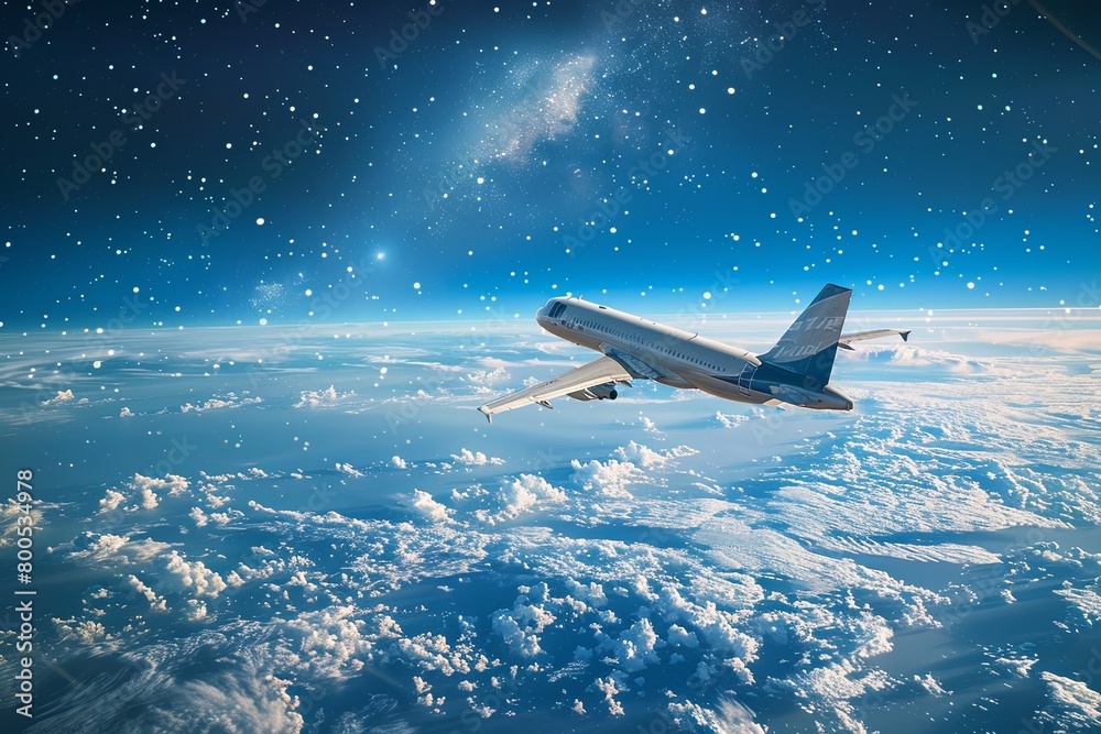 Fototapeta premium Future Business Strategies Unleashed: Shaping Tomorrow's Success with Aerospace Advancements