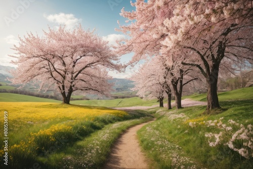 landscape with trees