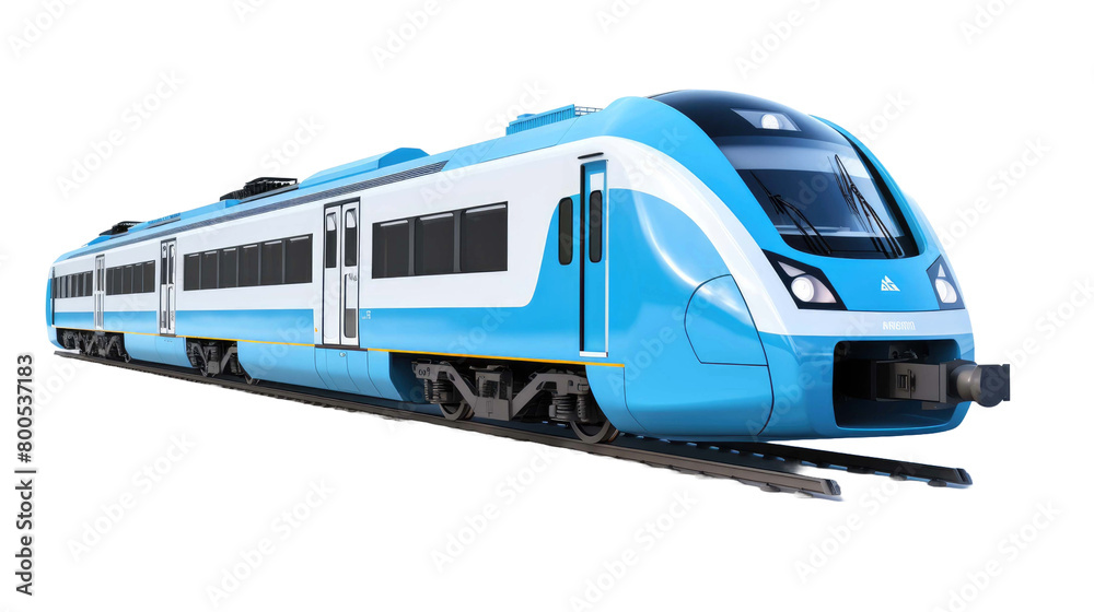 blue modern train isolated on a transparent background blue modern train isolated on a transparent background