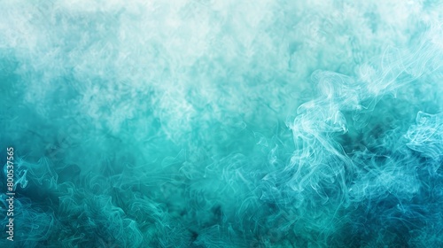   A blue-green backdrop with copious smoke rising from both its top and bottom photo