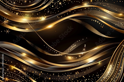Golden Glow Vector: Luxury Design Elements Elevating Events