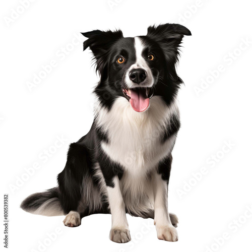 border collie puppy isolated on a transparent background 