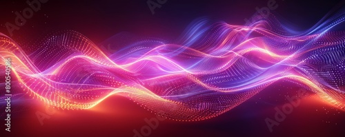 Abstract background of glowing neon lights in alpha shaped lines