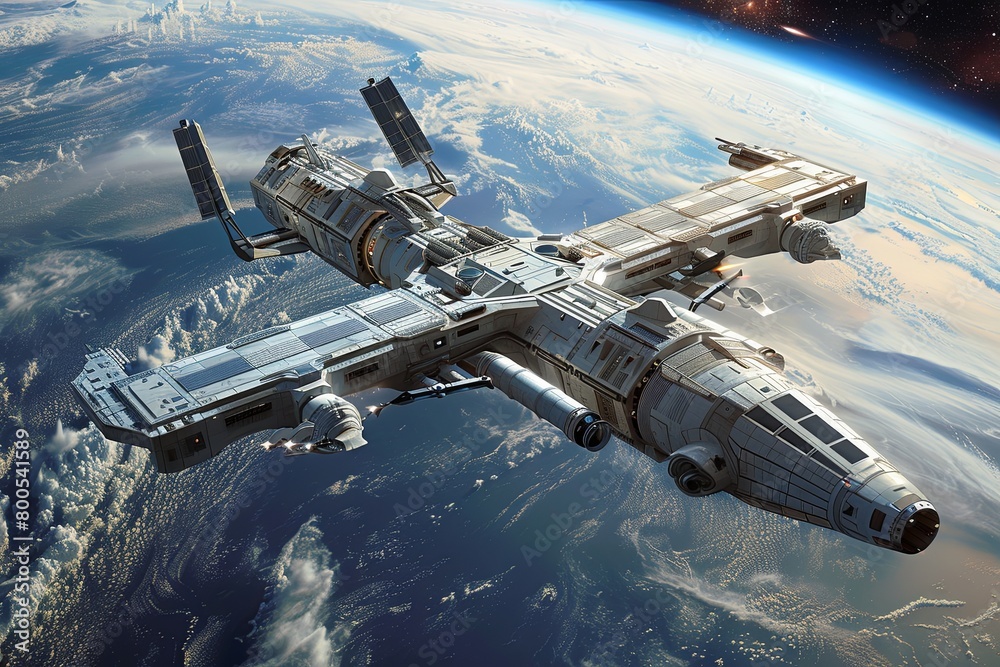 Obraz premium Galactic Domination: Pioneering Business Frontiers with Space Technology and Aeronautic Solutions