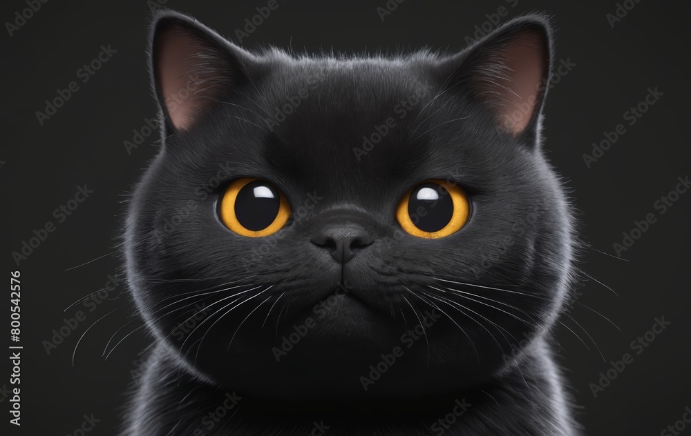 Closeup of a Felidae with yellow Iris and grey Fur staring at camera Closeup of a Felidae with yellow Iris and grey Fur staring at camera