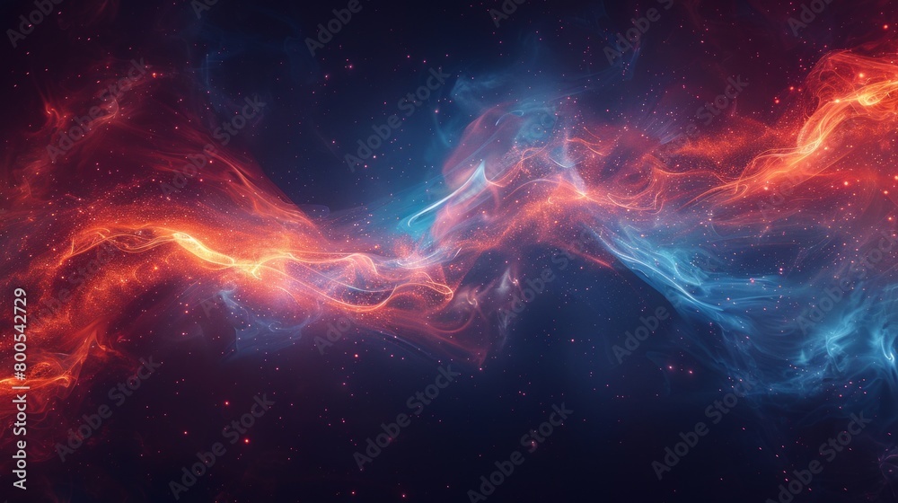 Vibrant abstract nebula in space