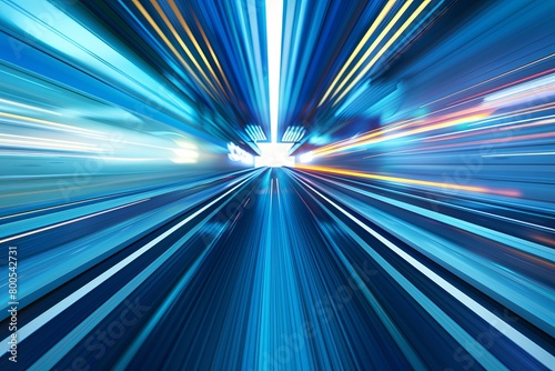 Speed Motion Blur Futuristic Urban Highway - Driven Business Evolution