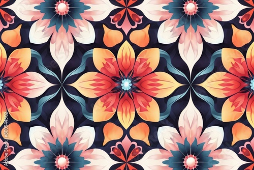 Seamless pattern imitating tiles in vintage colors