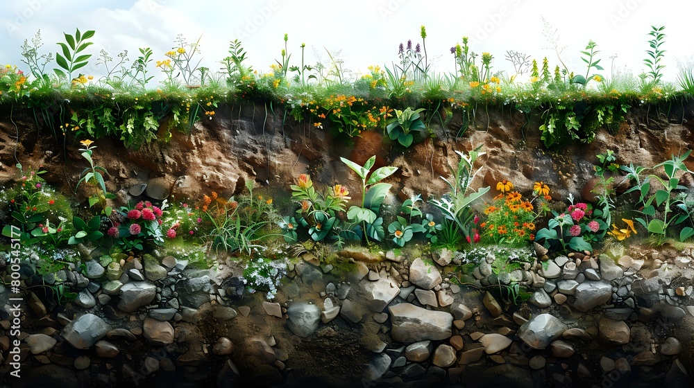 Obraz premium The Intricacies of Growth: Soil and Young Plants