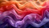 Colorful flowing fabric waves