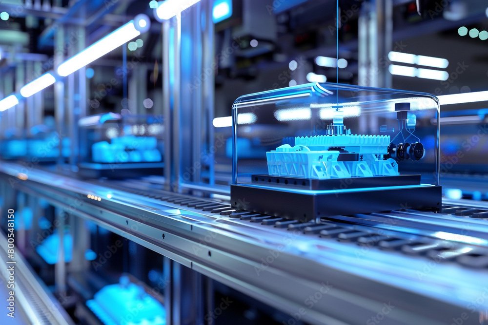 3D printing farm producing parts for global markets screens display decentralized orders and logistics 3D printing farm producing parts for global markets screens display decentralized orders and logistics