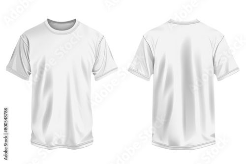 Drawing of white t-shirt front and back. Transparent background © Eomer2010