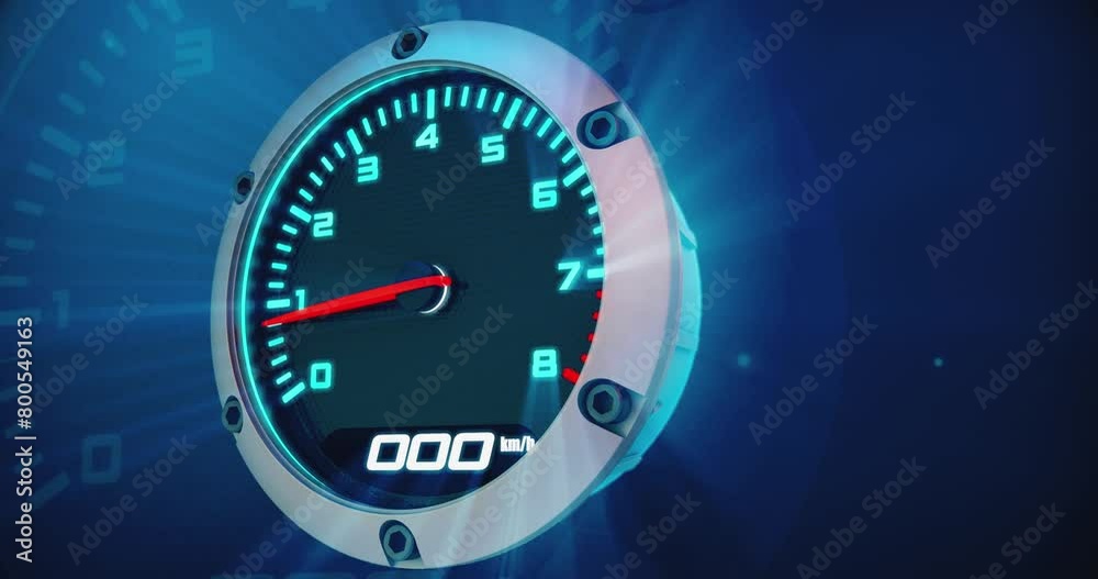 Racing Car Dashboard Pushing The Limits. Tachometer. 3D Racing Car Dashboard Pushing The Limits. Tachometer. 3D