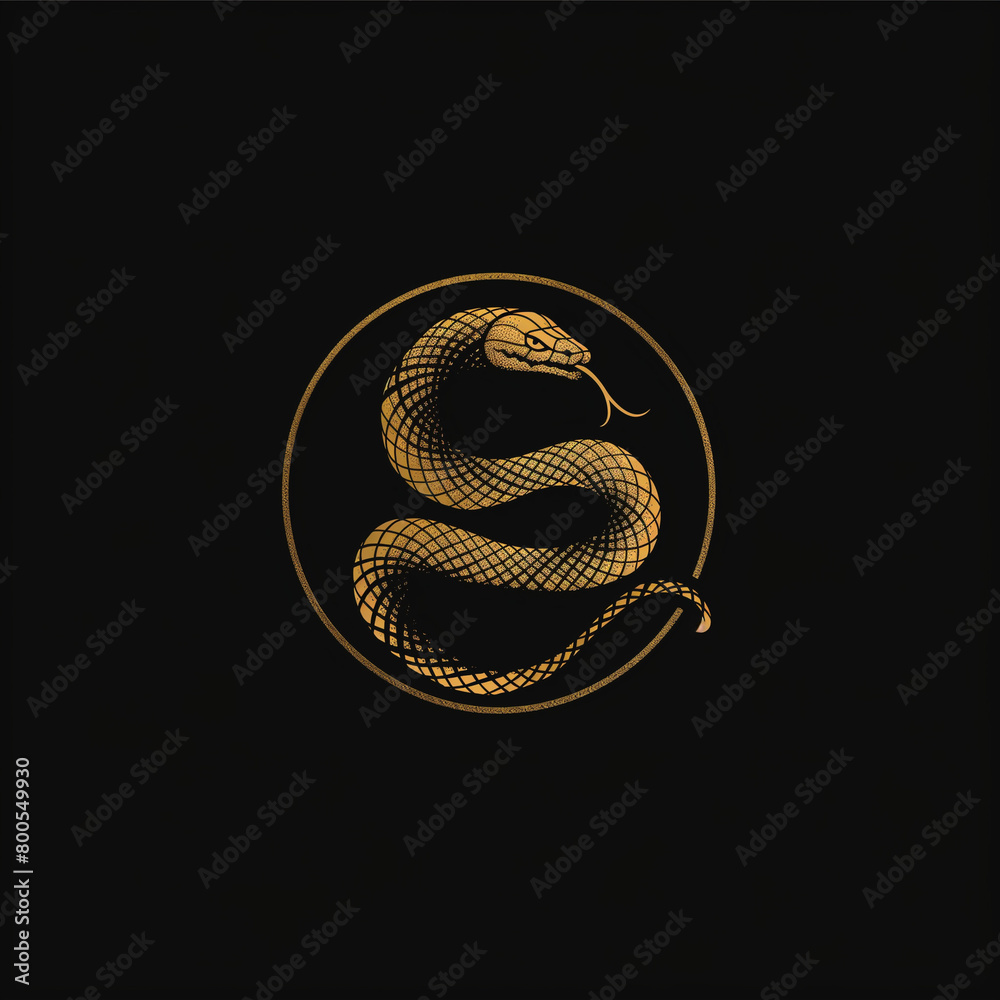 Obraz premium 巳年。干支。蛇。紋章