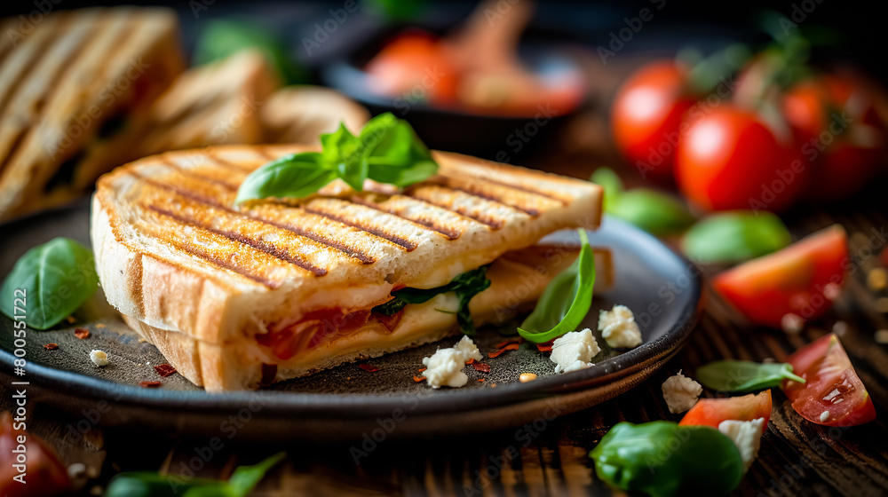 Spinach and Feta Grilled Cheese Sandwich. It's a Mediterraneaninspired