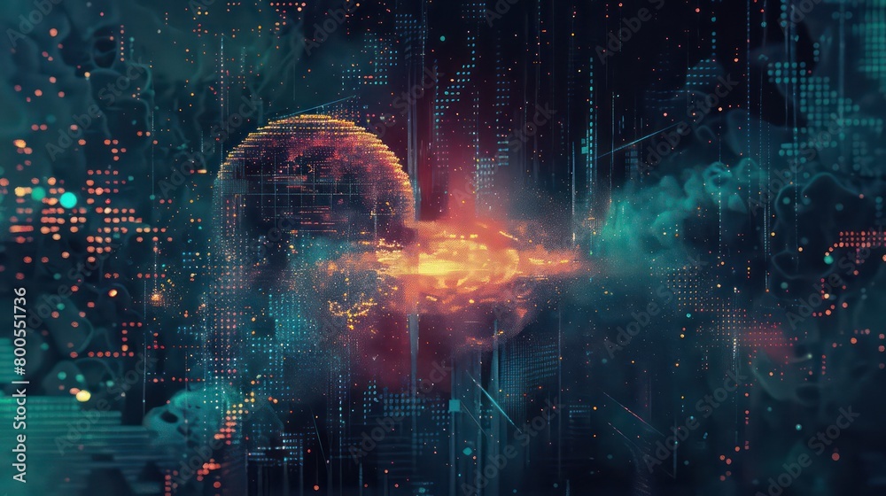 glitch pixel dark landscape background with a 8bit retrowave feel glitch pixel dark landscape background with a 8bit retrowave feel